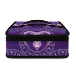 Purple Aries Zodiac Pattern Print Small Lunch Bag
