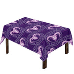 Purple Aries Zodiac Pattern Print Tablecloth