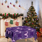 Purple Aries Zodiac Pattern Print Tablecloth