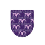 Purple Aries Zodiac Pattern Print Toilet Lid Cover