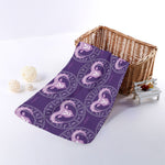 Purple Aries Zodiac Pattern Print Towel