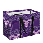 Purple Aries Zodiac Pattern Print Utility Tote Bag