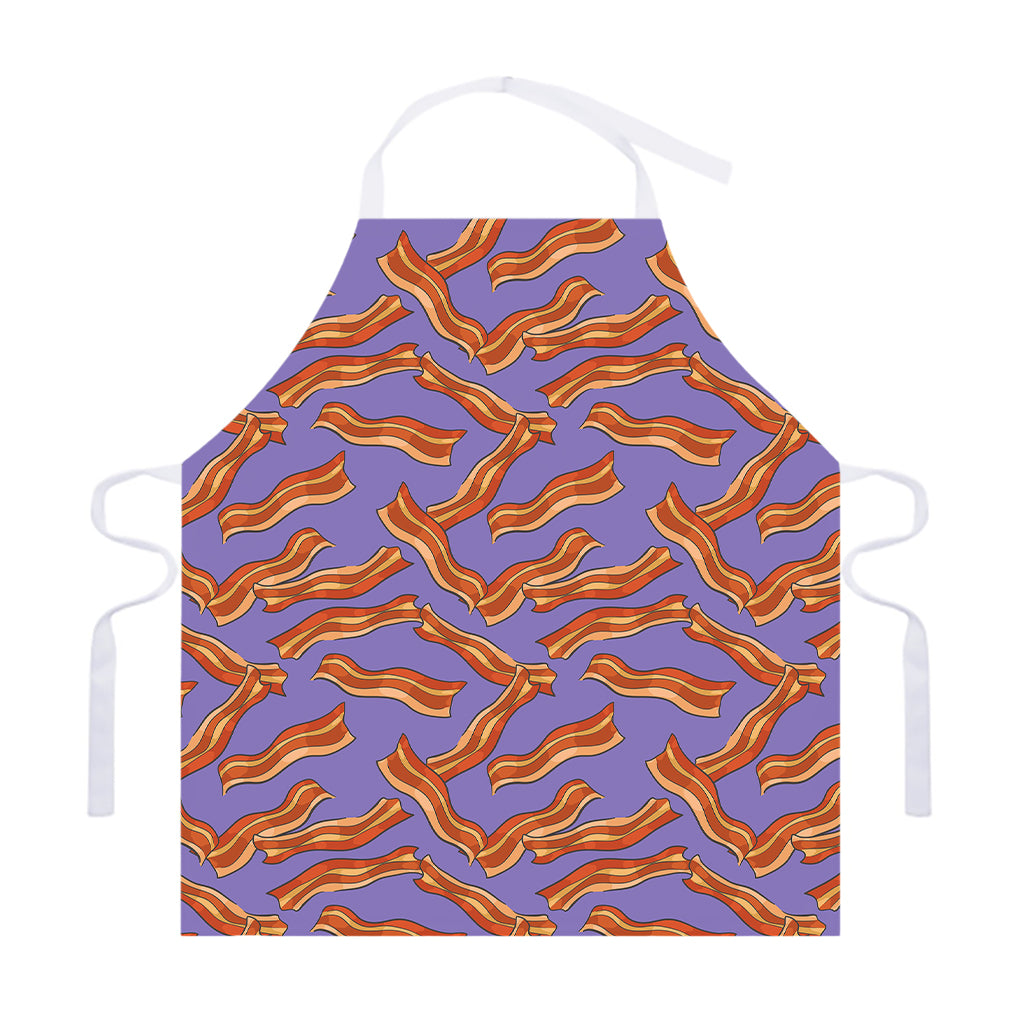 Purple Bacon Pattern Print Adjustable Apron