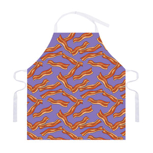 Purple Bacon Pattern Print Adjustable Apron