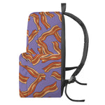 Purple Bacon Pattern Print Backpack