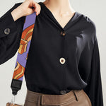 Purple Bacon Pattern Print Bag Strap