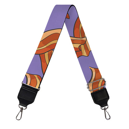 Purple Bacon Pattern Print Bag Strap