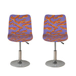 Purple Bacon Pattern Print Bar Stool Covers
