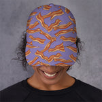 Purple Bacon Pattern Print Baseball Cap