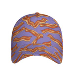 Purple Bacon Pattern Print Baseball Cap