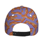 Purple Bacon Pattern Print Baseball Cap