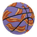 Purple Bacon Pattern Print Basketball