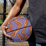 Purple Bacon Pattern Print Basketball
