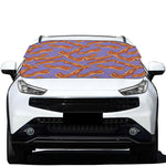 Purple Bacon Pattern Print Car Windshield Snow Cover