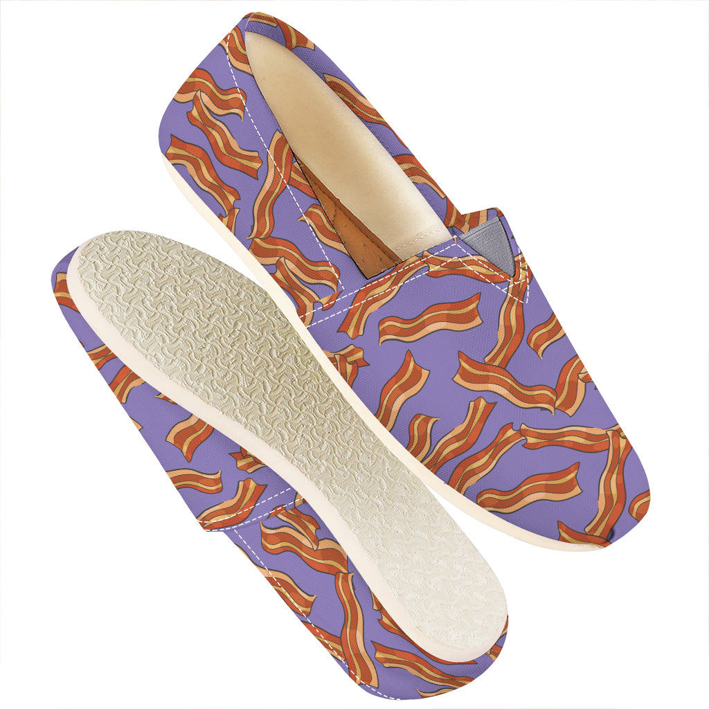 Purple Bacon Pattern Print Casual Shoes