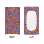 Purple Bacon Pattern Print Changing Pad Cover