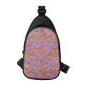 Purple Bacon Pattern Print Sling Bag