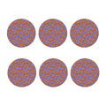 Purple Bacon Pattern Print Coaster Set