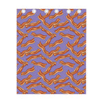 Purple Bacon Pattern Print Curtain