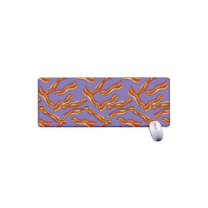 Purple Bacon Pattern Print Extended Mouse Pad