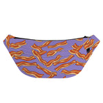 Purple Bacon Pattern Print Fanny Pack
