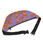 Purple Bacon Pattern Print Fanny Pack