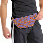 Purple Bacon Pattern Print Fanny Pack