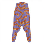 Purple Bacon Pattern Print Hammer Pants