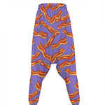 Purple Bacon Pattern Print Hammer Pants