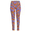 Purple Bacon Pattern Print High-Waisted Pocket Leggings