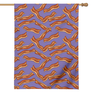 Purple Bacon Pattern Print House Flag