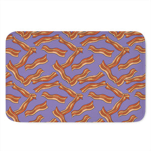 Purple Bacon Pattern Print Indoor Door Mat