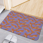 Purple Bacon Pattern Print Indoor Door Mat