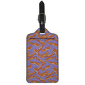 Purple Bacon Pattern Print Luggage Tag
