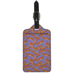 Purple Bacon Pattern Print Luggage Tag