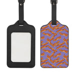 Purple Bacon Pattern Print Luggage Tag