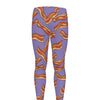 Purple Bacon Pattern Print Men's leggings