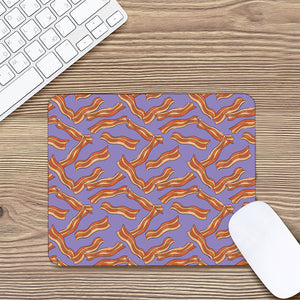 Purple Bacon Pattern Print Mouse Pad