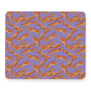 Purple Bacon Pattern Print Mouse Pad