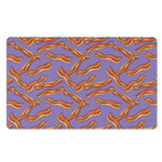 Purple Bacon Pattern Print Polyester Doormat