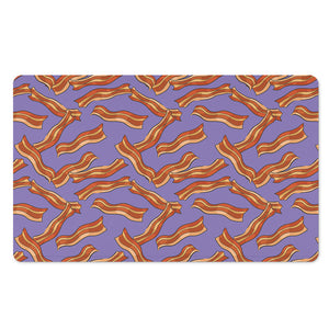 Purple Bacon Pattern Print Polyester Doormat