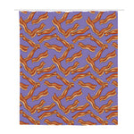 Purple Bacon Pattern Print Polyester Shower Curtain