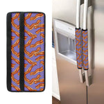 Purple Bacon Pattern Print Refrigerator Handle Covers