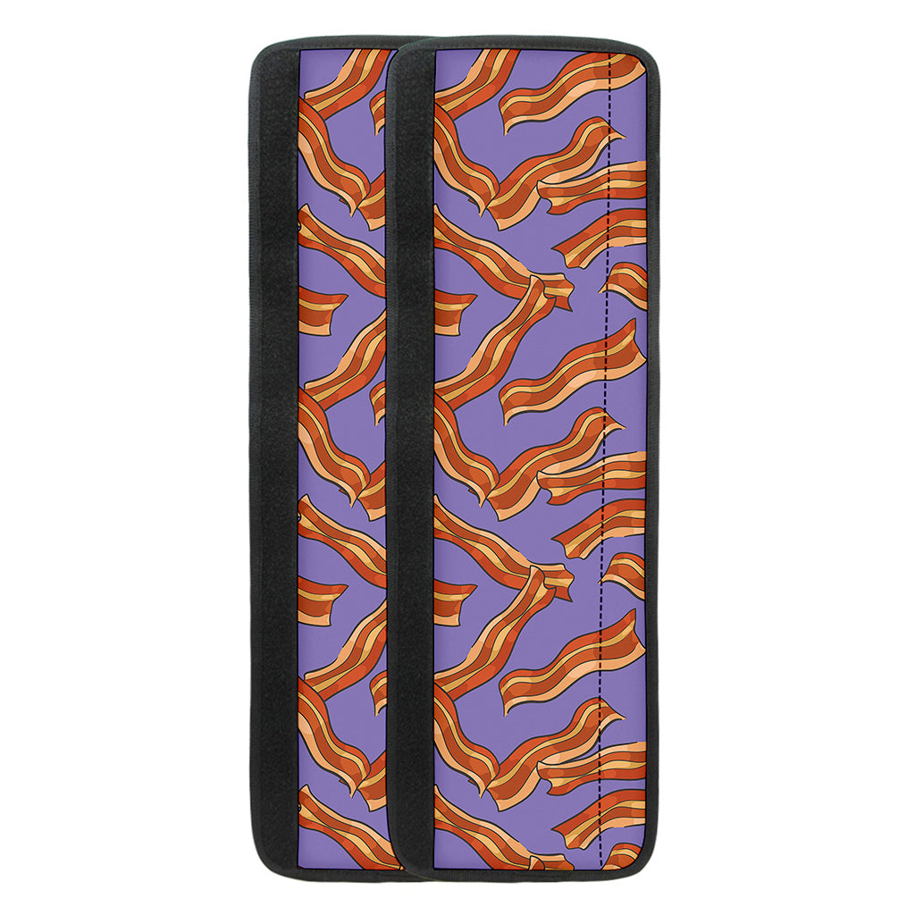 Purple Bacon Pattern Print Refrigerator Handle Covers