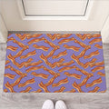 Purple Bacon Pattern Print Rubber Doormat