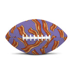 Purple Bacon Pattern Print Rugby Ball