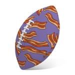 Purple Bacon Pattern Print Rugby Ball
