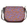 Purple Bacon Pattern Print Saddle Bag