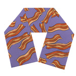 Purple Bacon Pattern Print Scarf