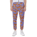 Purple Bacon Pattern Print Joggers
